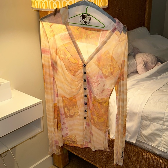 Free people sheet button down - Picture 1 of 2